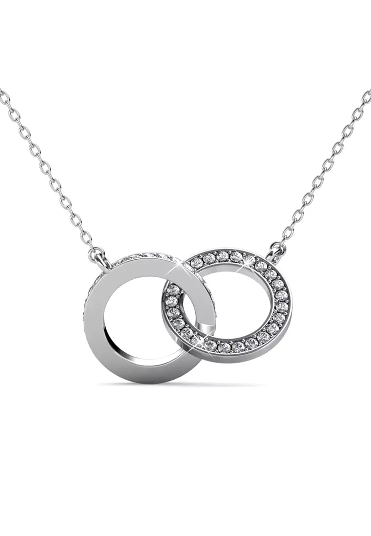 White gold hot sale circle pendant