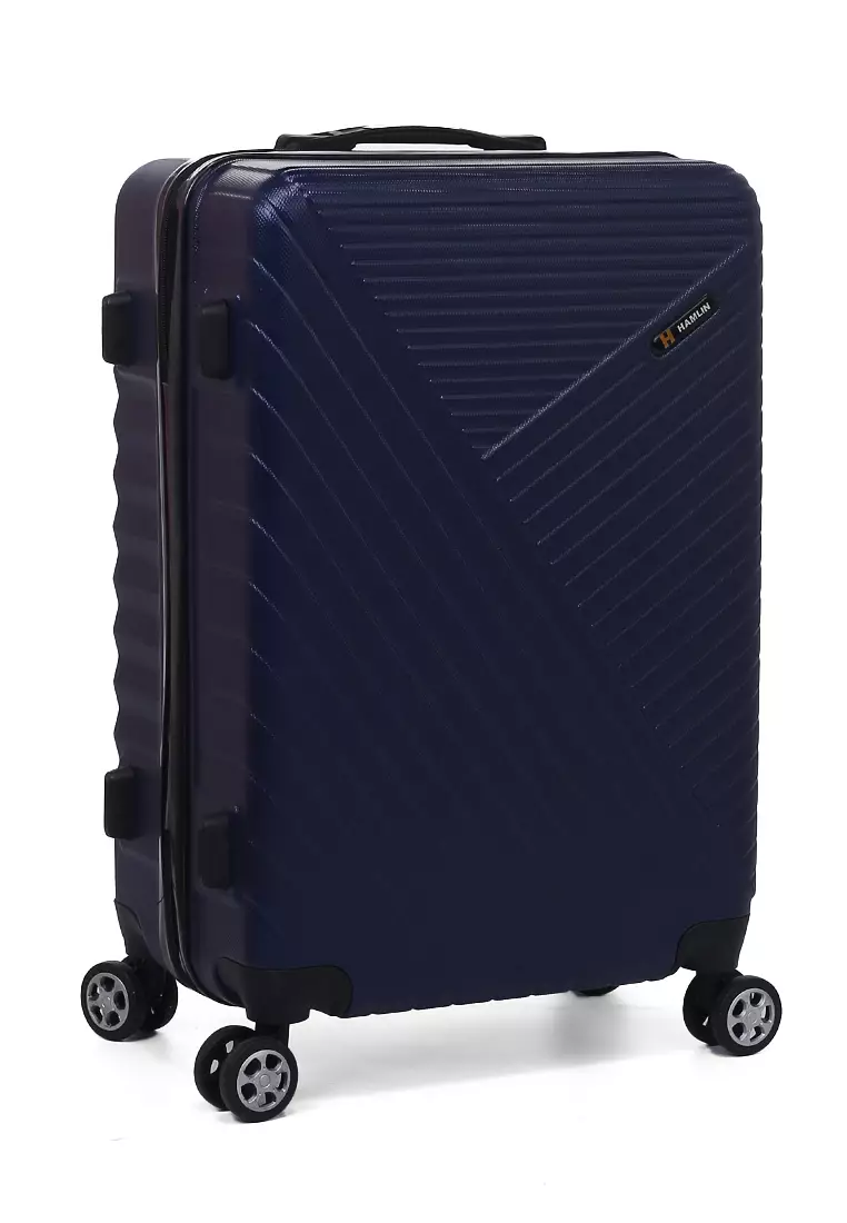 Isvara Tas Koper Hardcase Fiber One Set Unisex Large Compartment Suitcase Code Lock System Material ABS+PVC Coated ORIGINAL - Blue