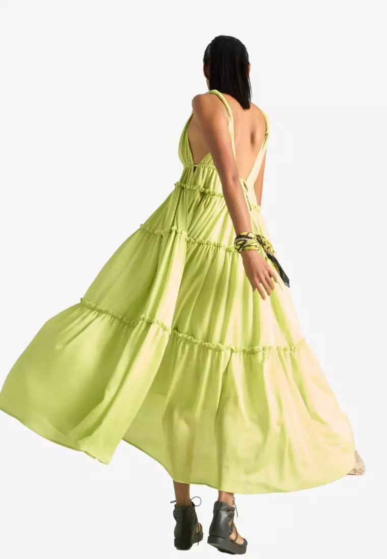 New Linen New Horizon Maxi Silk Dress