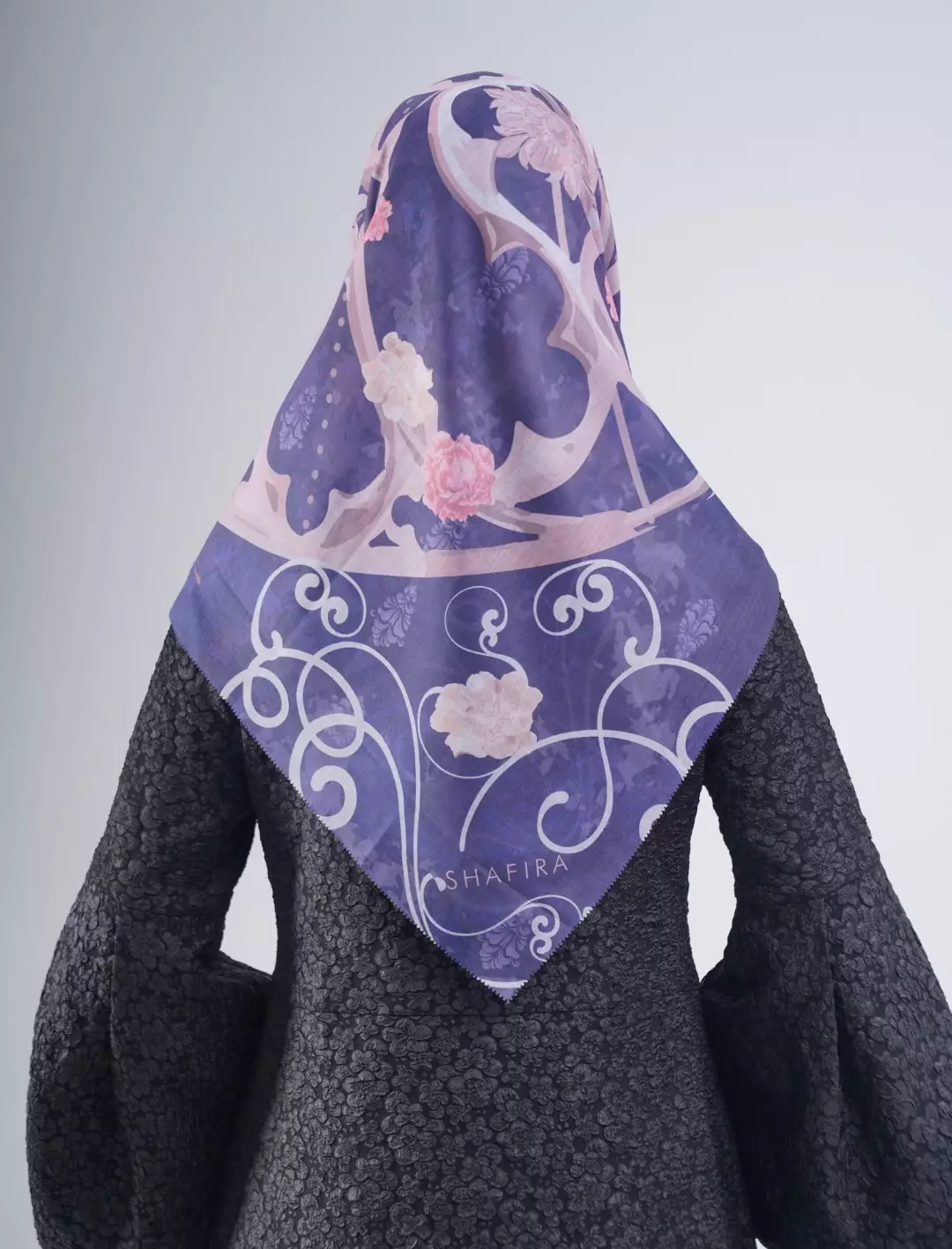 Florentine Printed Scarf Turkish Blue | Hijab Kerudung Segi Empat Motif