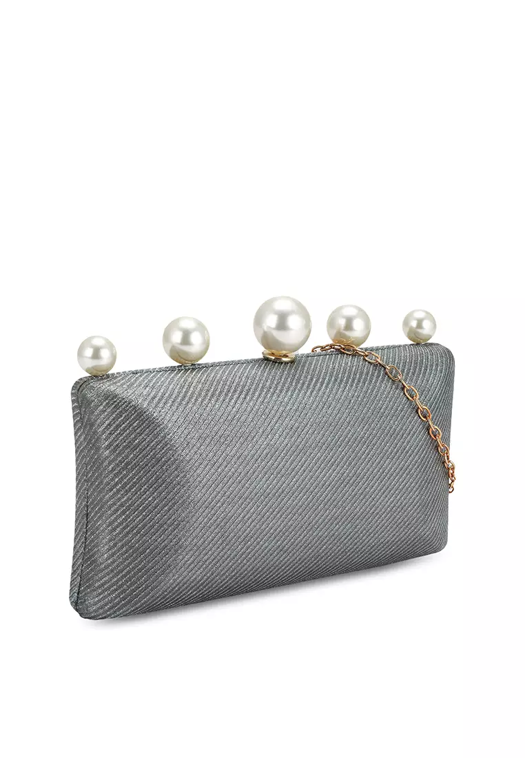Pearl store evening clutch