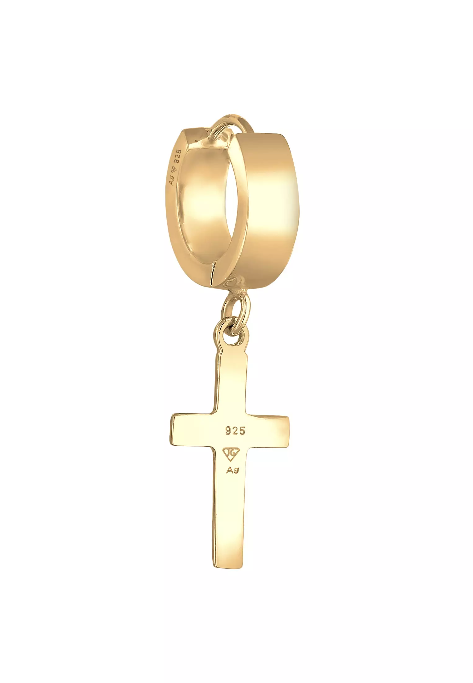 Gold cross deals earrings for mens