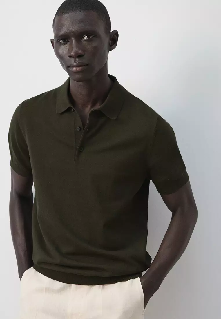 100% Cotton Fine-Knit Polo Shirt