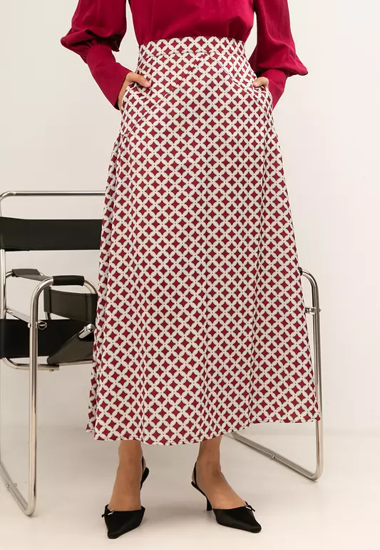 Recycle Polyester Geometric Skirt
