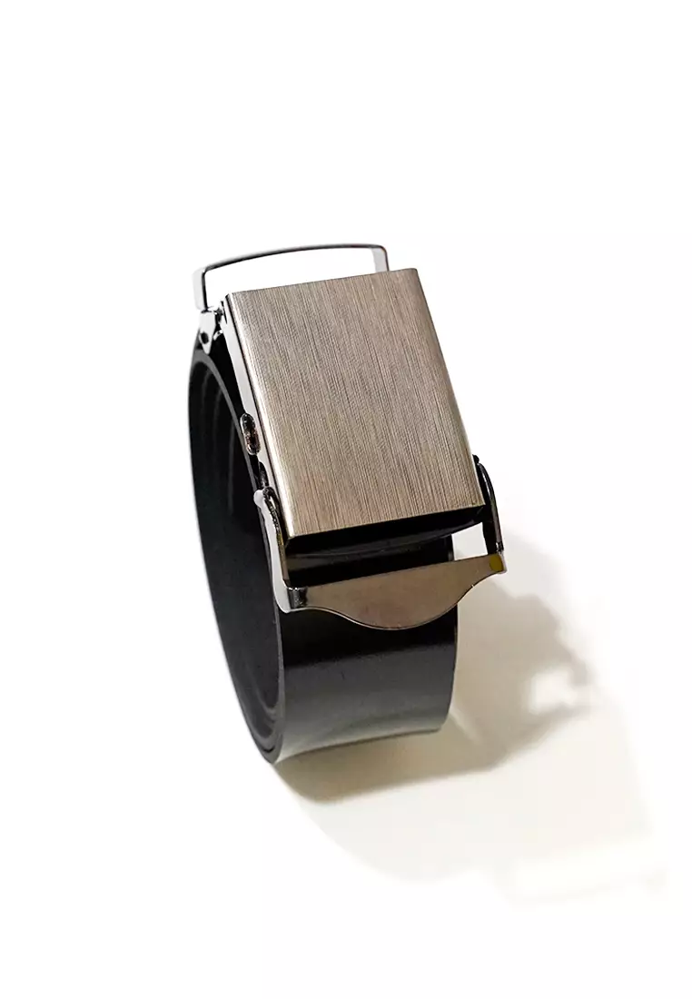 ikat pinggang sabuk hitam belt ban pinggang silver buckle houseofcuff