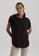 DAGİ black Black T-Shirt, Boat Neck, Regular Fit, Short Sleeve Activewear for Women D844DAA6F04113GS_1