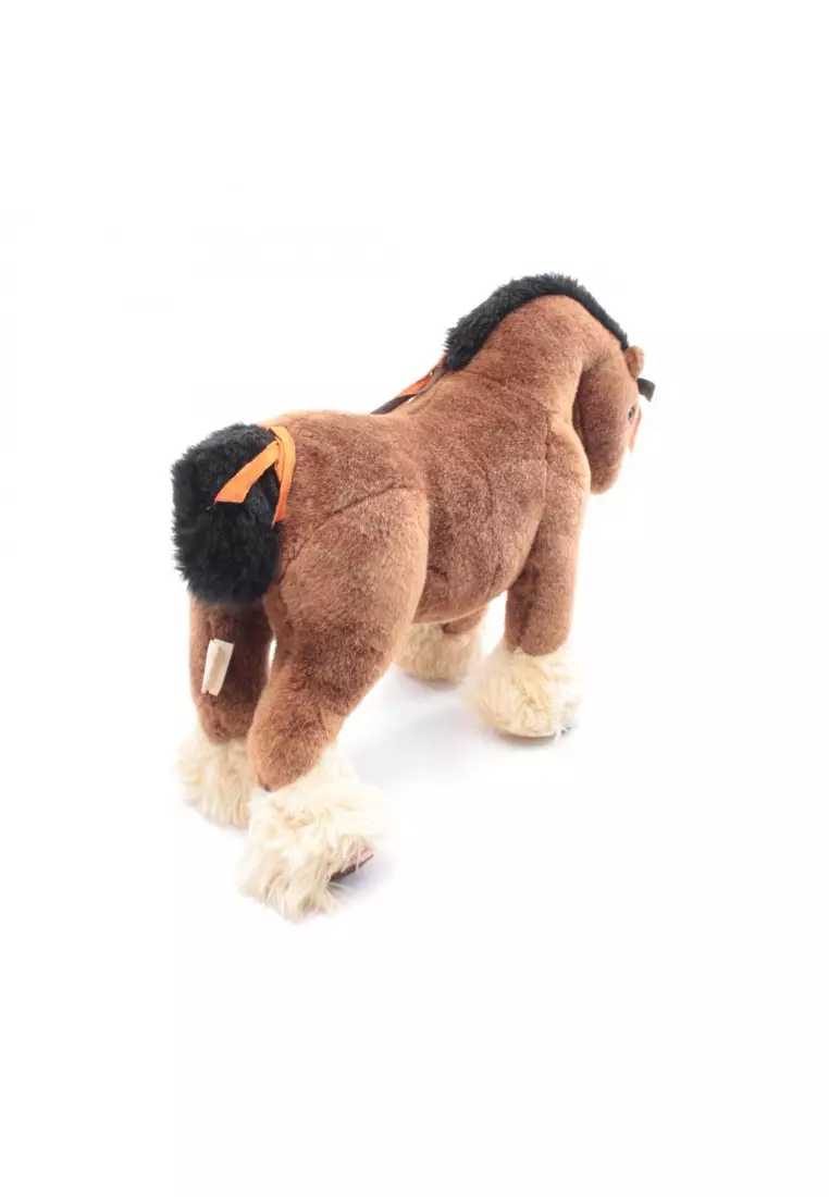 Pre-Loved Hermès Elmy PM stuffed toy interior suede Brown multicolor