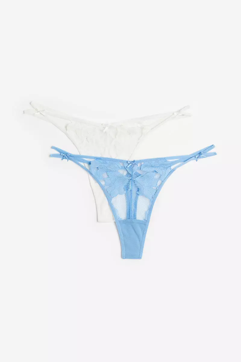 2-pack lace thong briefs