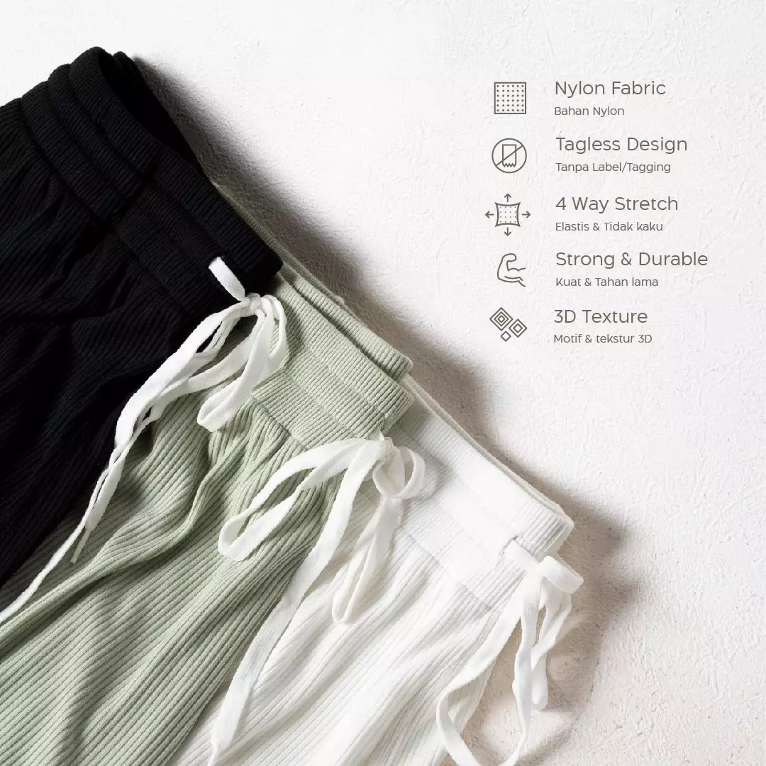 Nathalie Rib Short Pants 1 psc NTC 3553 - Onyx