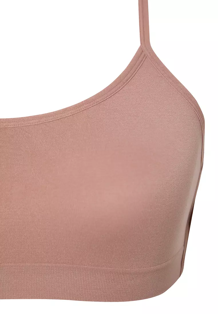 2 Pack Seamless Strap Non-wired Cupless Bralette