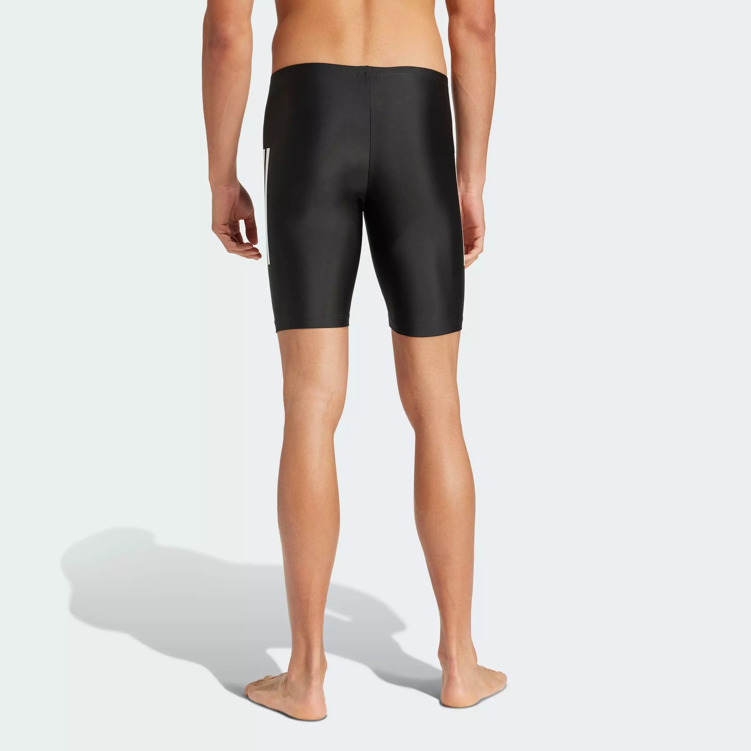 Swimming 3-Stripes Swim Jammers 8-Inch Men Black JN6537