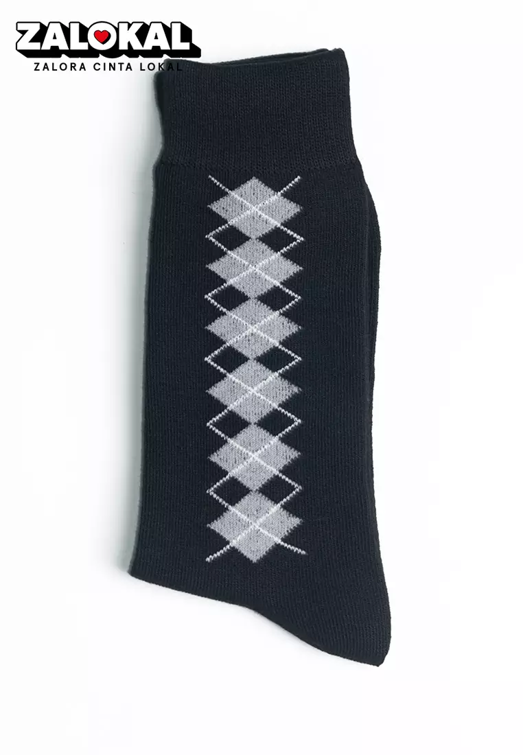 Socks kaos kaki formal panjang pria kerja Formal Socks kotak AA