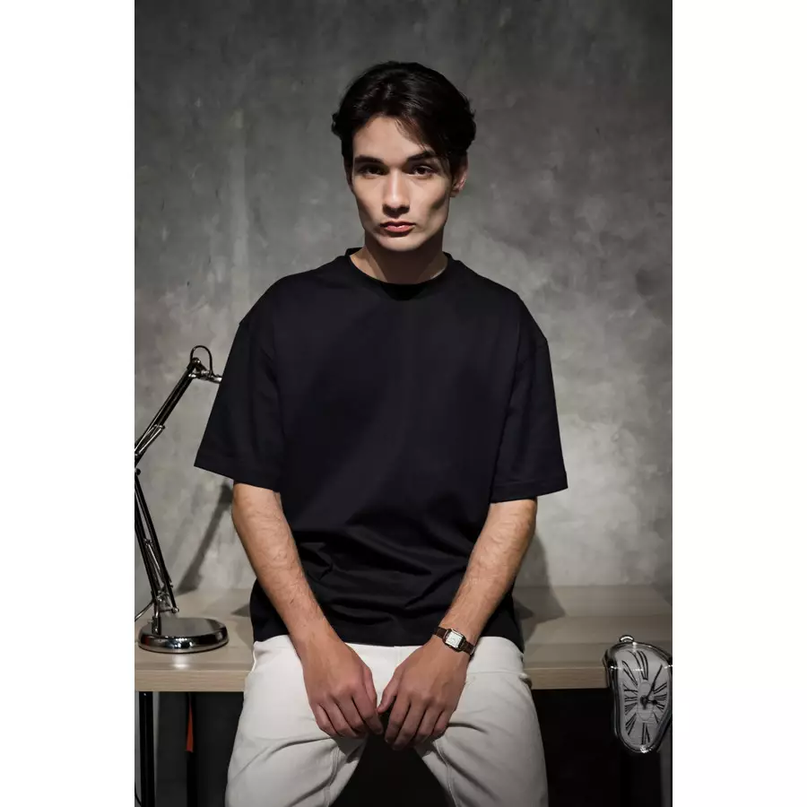 LARUSSO Kaos Pria Aircool Oversize Tee - Jet Black
