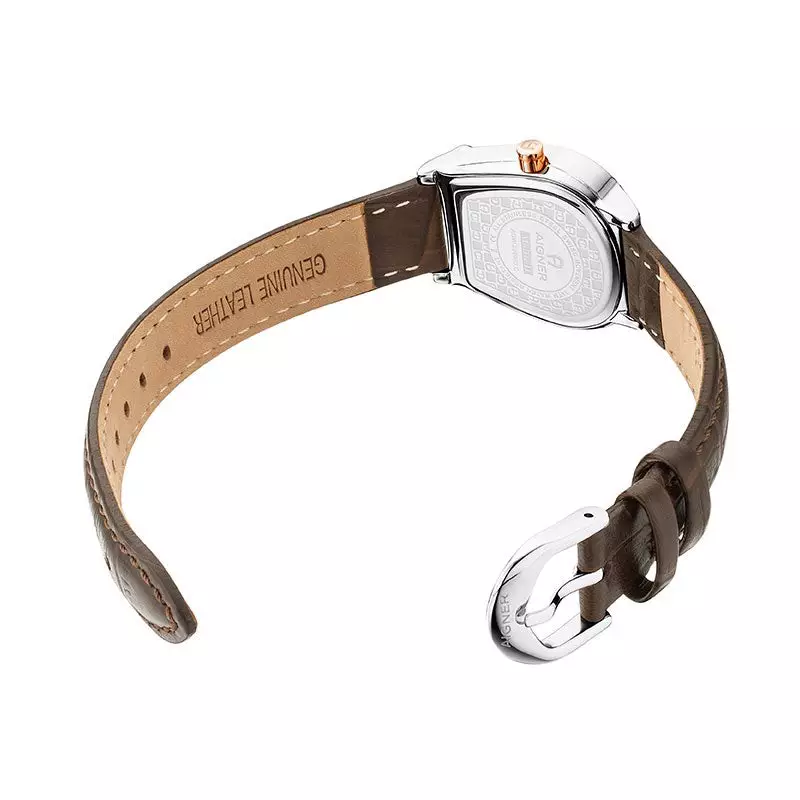 Aigner Molise II AGW.282003.C Silver Ring Rosegold Kulit Coklat Cewek