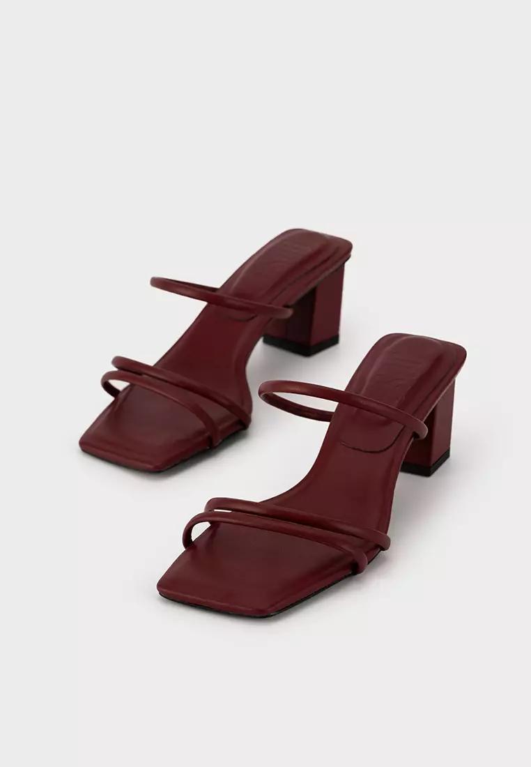 STRAPPY CLOUDFOAM BLOCK HEEL SANDALS细带方頭粗跟涼鞋