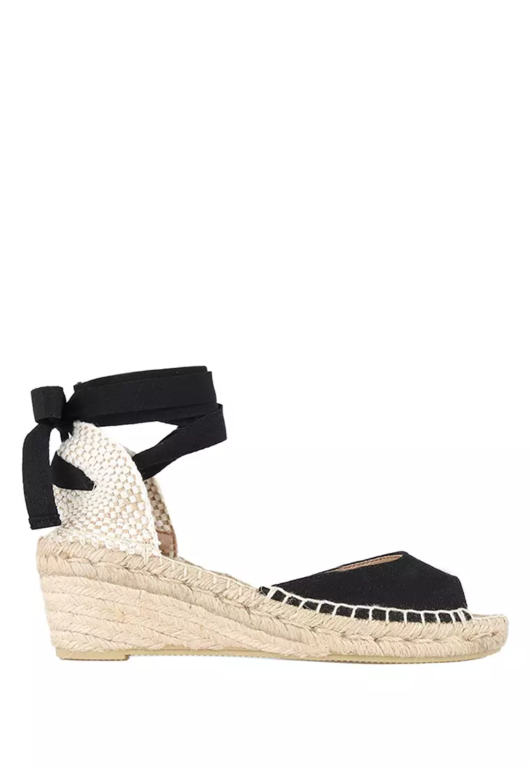 Discount on Espadril  shoes - SKU: Valenciana Peep Toe Black