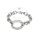 Glamorousky silver Fashion Personality 316L Stainless Steel Roman Numeral Hollow Circle Bracelet 84A49ACE67A40BGS_2
