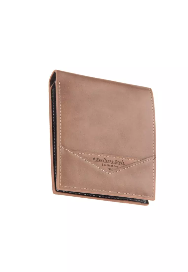 Dompet Lipat Pria Model Pendek Bahan Kulit PU Leather Premium ORIGINAL