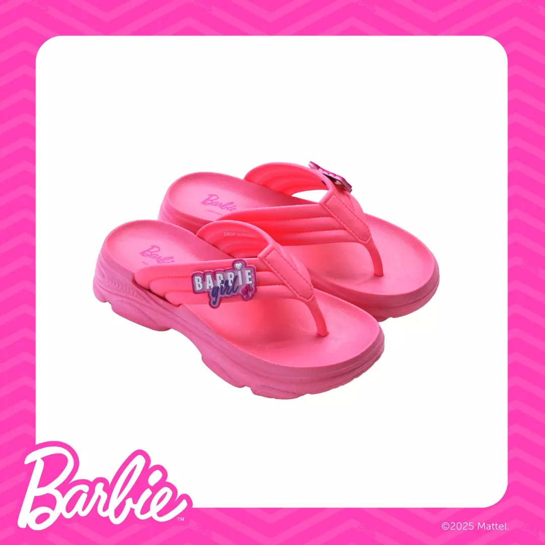 BARBIE - SANDAL WANITA TANGGUNG CH410024WT jepit wedges anak full karet