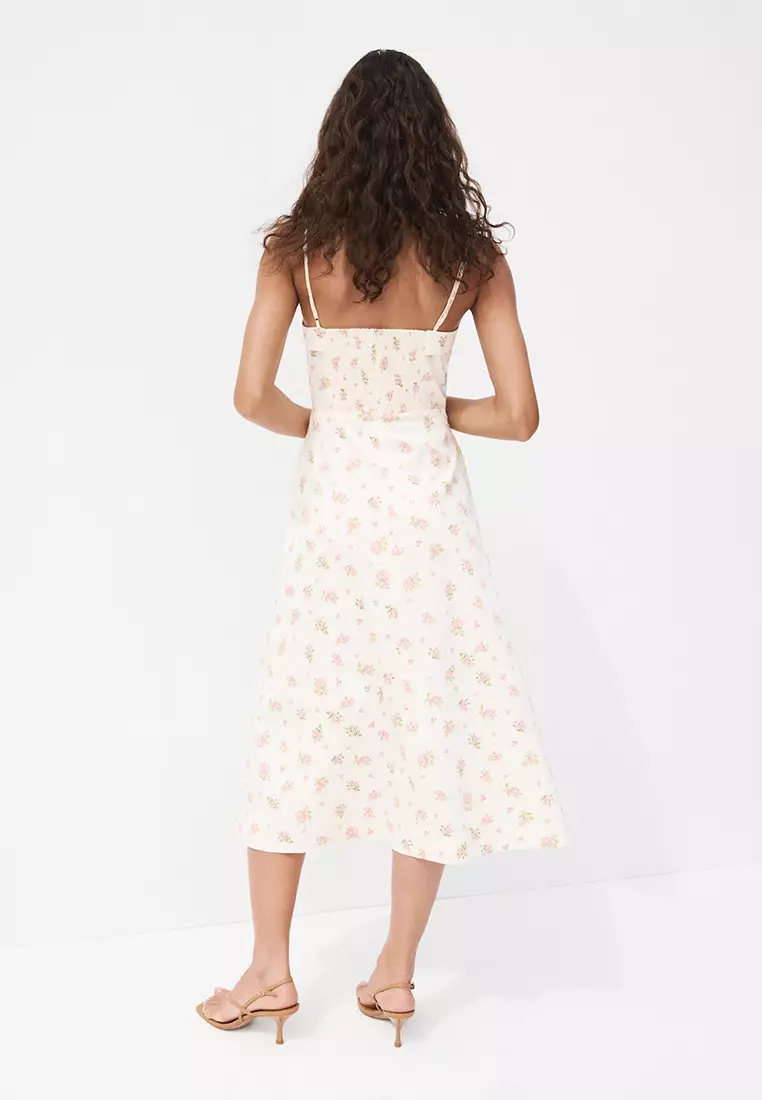 Floral-Print Flared Dress
