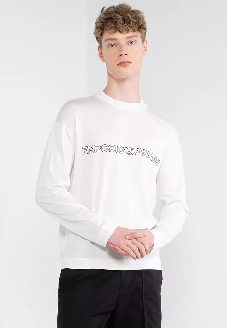 Buy Emporio Armani Logo Printed T Shirt 2024 Online ZALORA Singapore