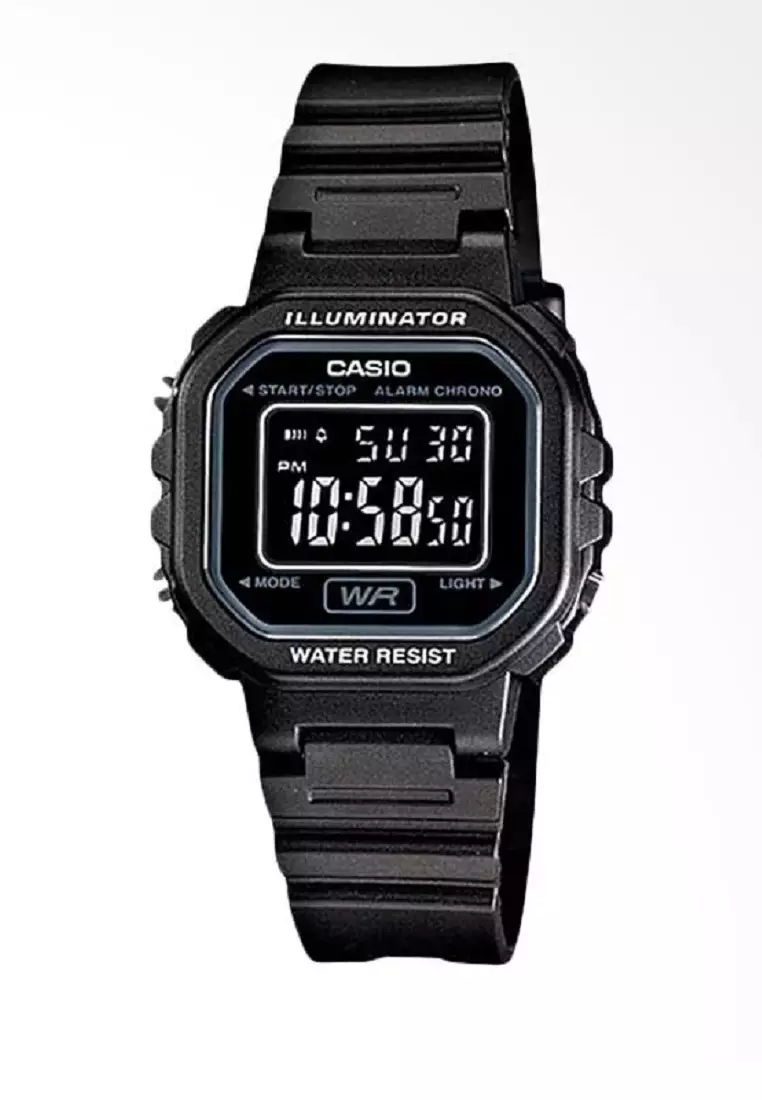 Casio Jam Tangan Vintage Digital Wanita Tali Karet LA-20WH-1B