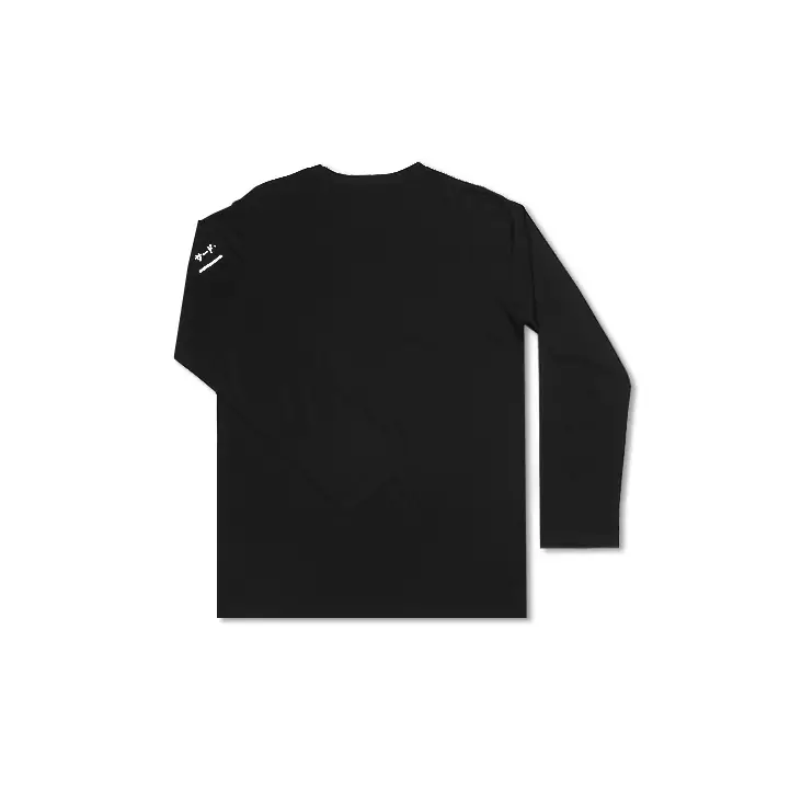 MTD11C l-s arm underline katakana blk T-shirt Hitam