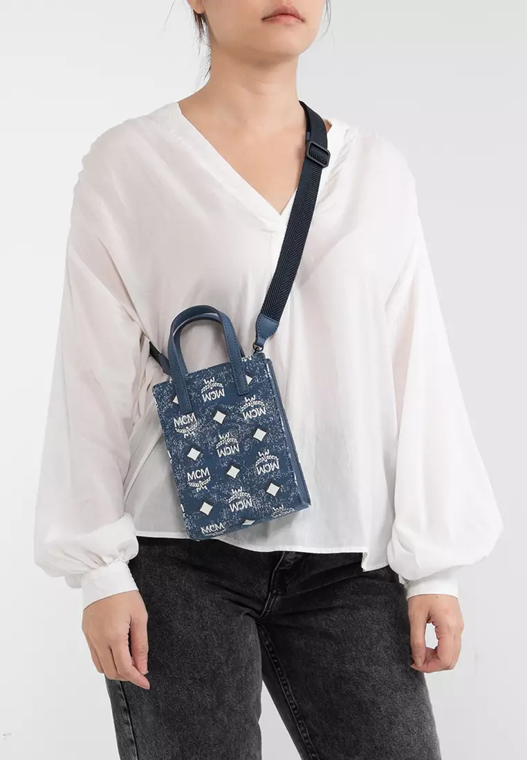 Buy MCM Aren Denim Crossbody Bag ik Online ZALORA Malaysia