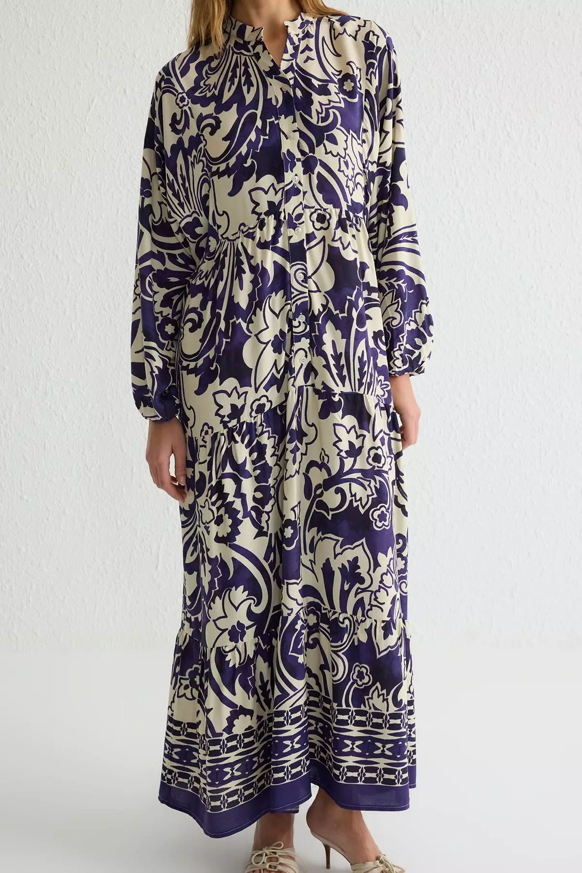 Patterned Viscose Woven Dress