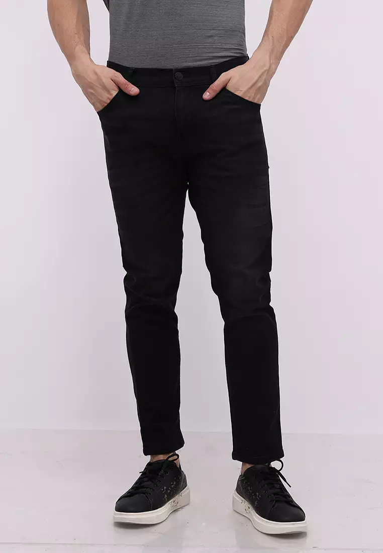 Buy Ego Denim Long Pants Slim Tapered Jeans 2024 Online | ZALORA ...