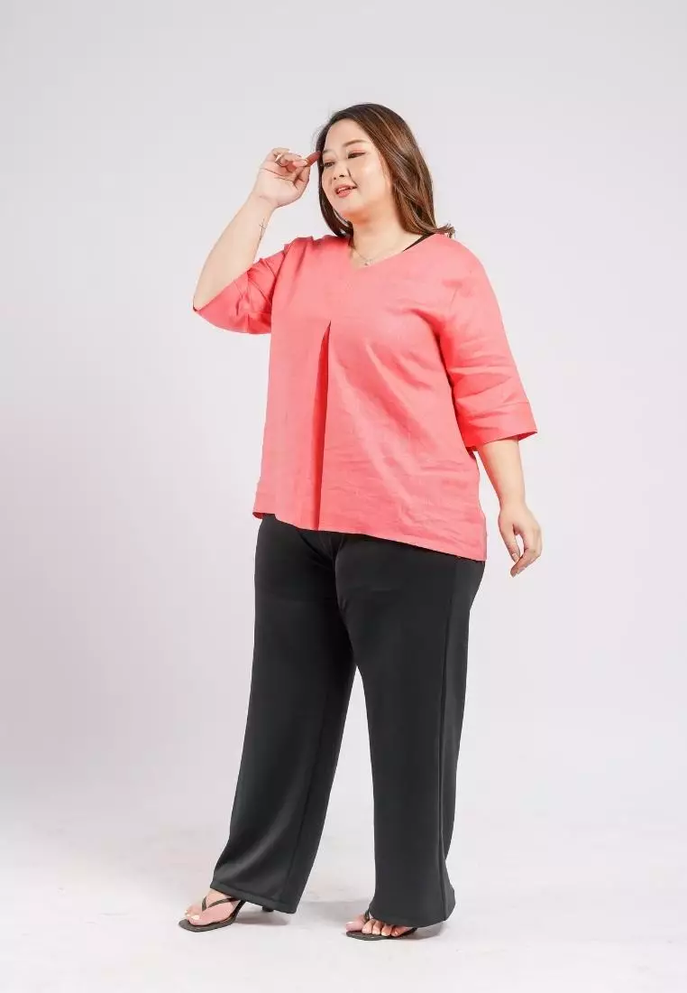 Plus Size Blouse Cheryl Coral