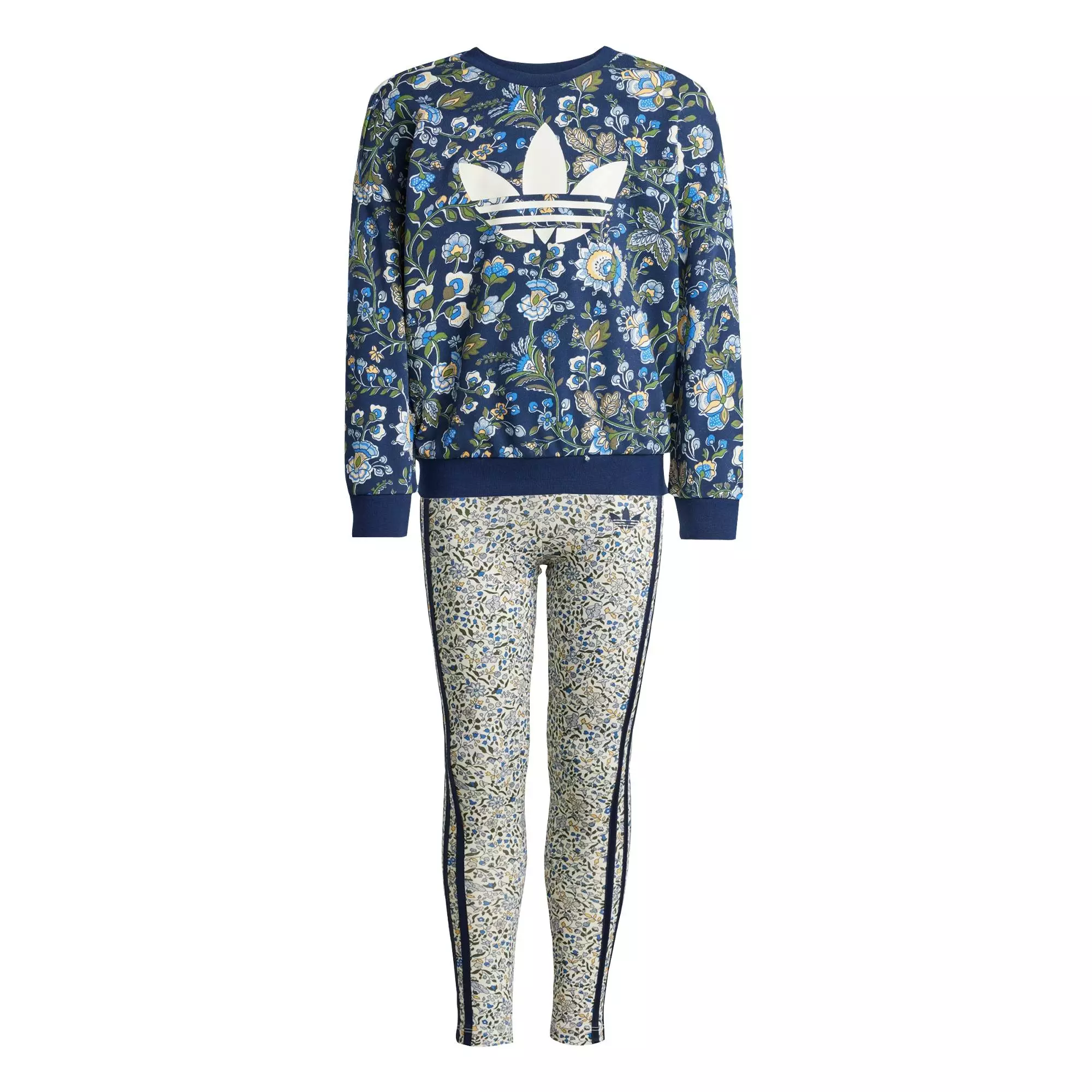 Lifestyle Originals X Liberty London Crew Leggings Set Kids Women Blue JV7804