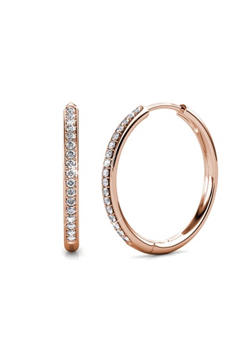 Her Jewellery gold Chic Earrings (Rose Gold) - Made with premium grade crystals from Austria 336EBACE020358GS_1