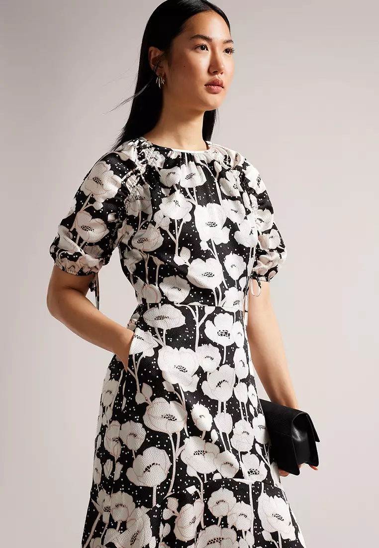 Buy Ted Baker Ted Baker Women'S Abriee Puff Sleeve Midi Dress Online |  Zalora Malaysia