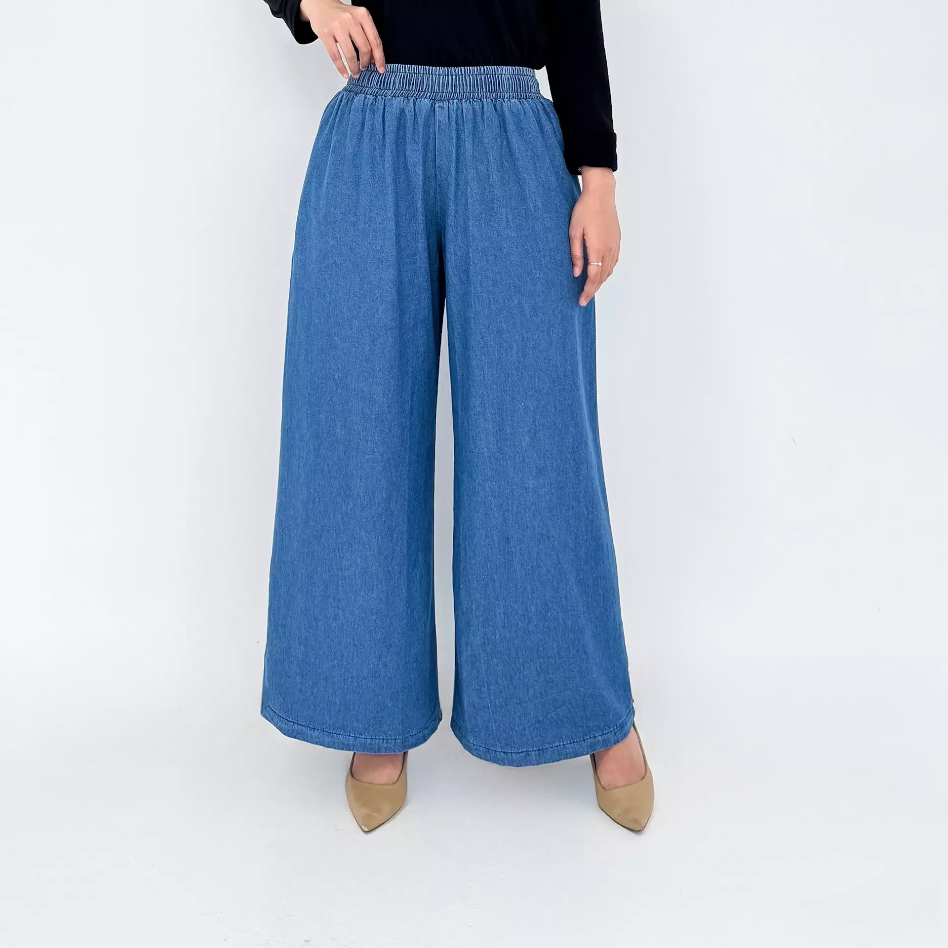 Celana Panjang Jeans Wanita - Kulot Denim Asmi
