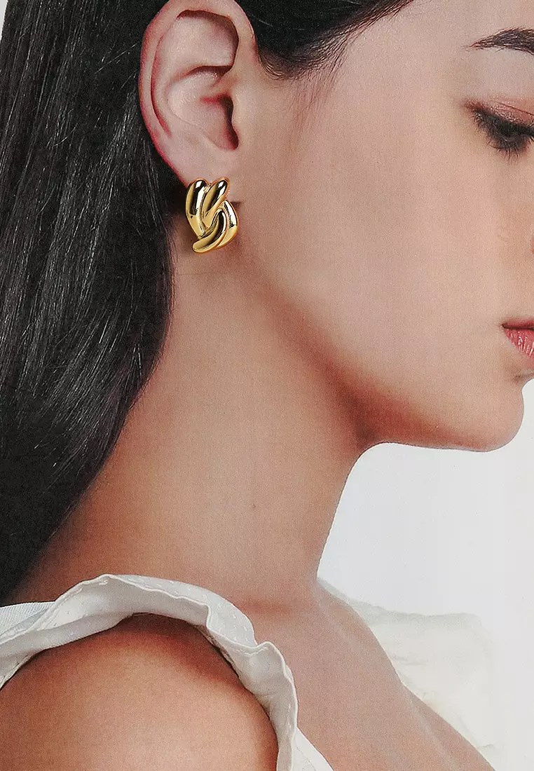 Knots Stainless Steel Knotted Earrings