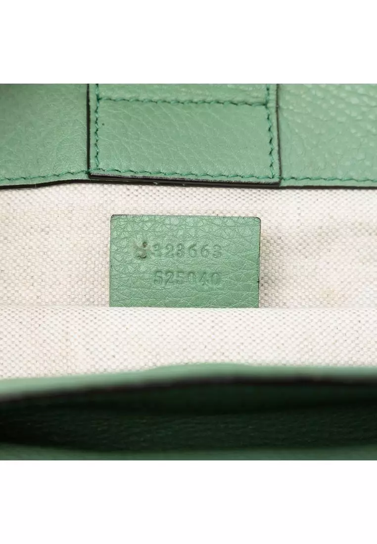 Pre-Loved Gucci Tall Leather Bamboo Shopper Tote