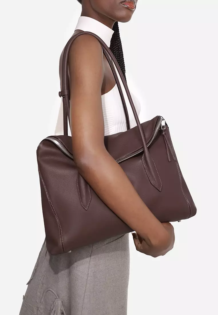 Alma Fold Tote Bag Large - Black