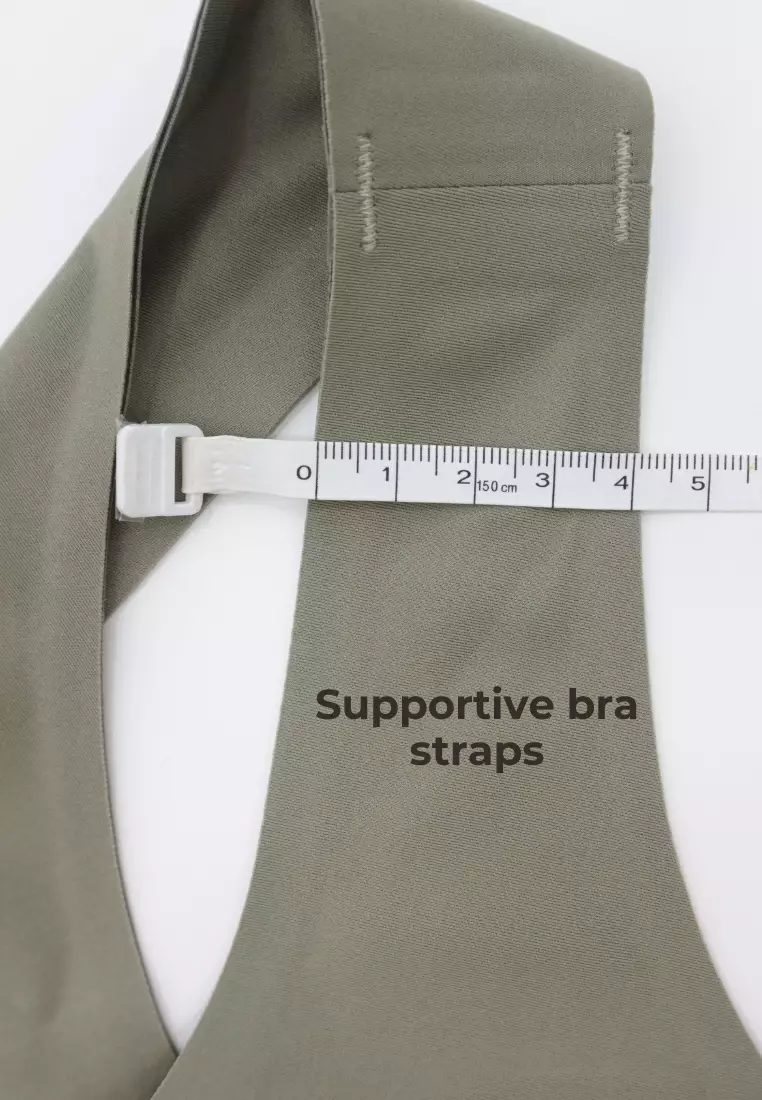 Premium Amaya Plus Size Seamless Wireless Support Bra in Green