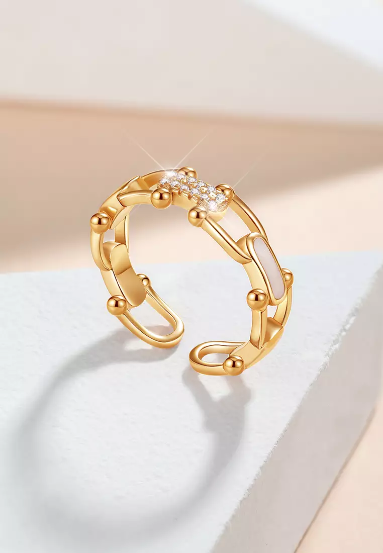 Cincin Wanita Titanium Korea Elegan Style Perhiasan Wanita Original Free Size Cincin Cewek