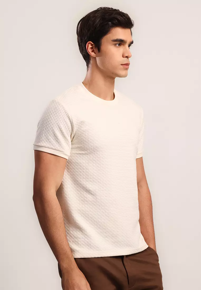 MOC Kaos Lengan Pendek Pria Godart - Off White