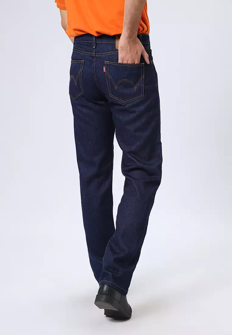 801 Reguler Fit Soft Jeans Dark Blue Indigo - Celana Panjang Denim Pria