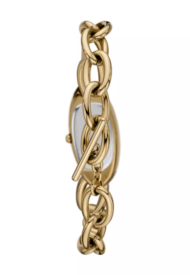 Diesel Women's D-Era Analog Watch ( DZ5611 ) - Quartz, Gold Case, Oval Dial, 9 MM Gold Stainless Steel Band