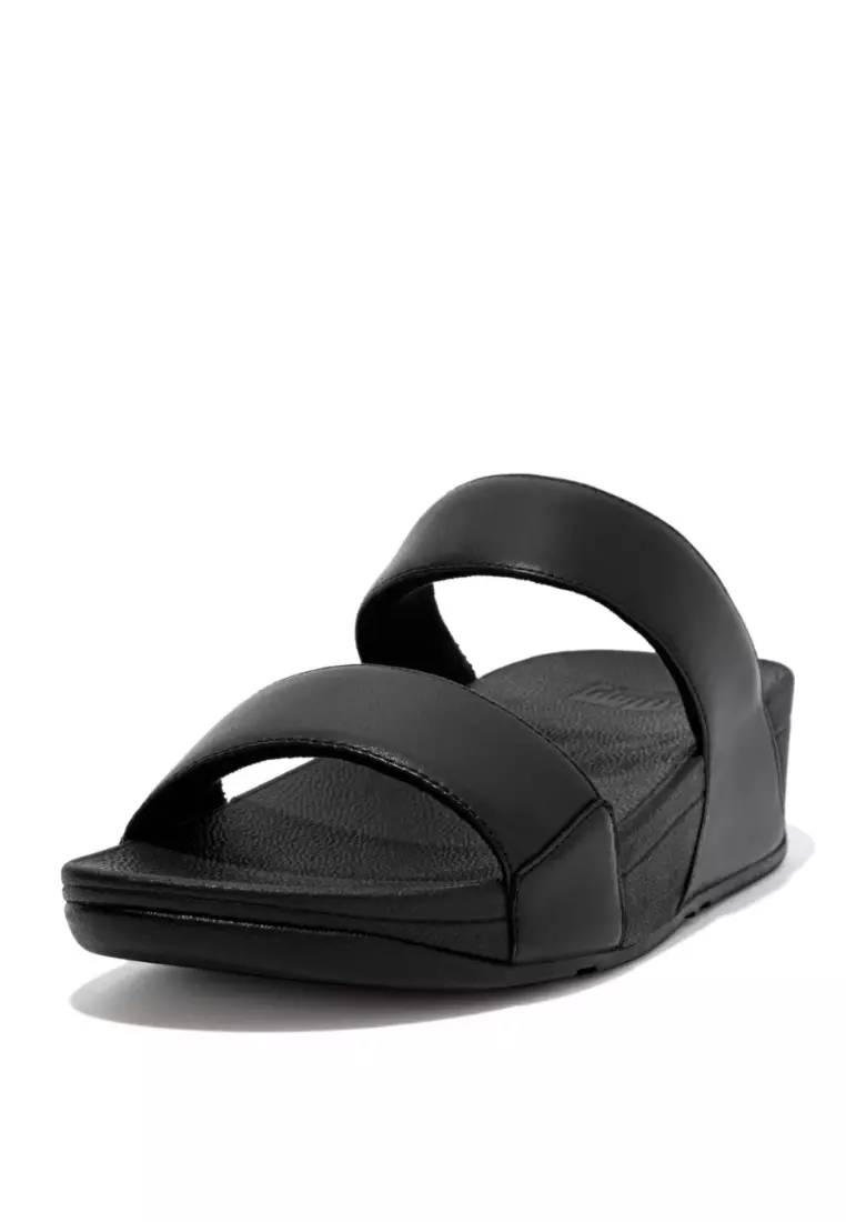 LULU Women's Leather Slides - Black (ED4-090)