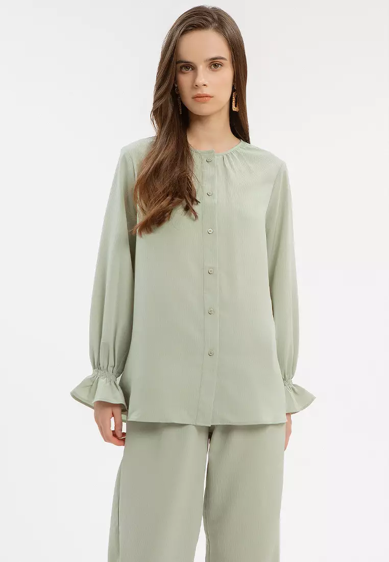 Jual Minimal Minimal BB Ghiana Blouse Sage Green Original 2024 | ZALORA ...