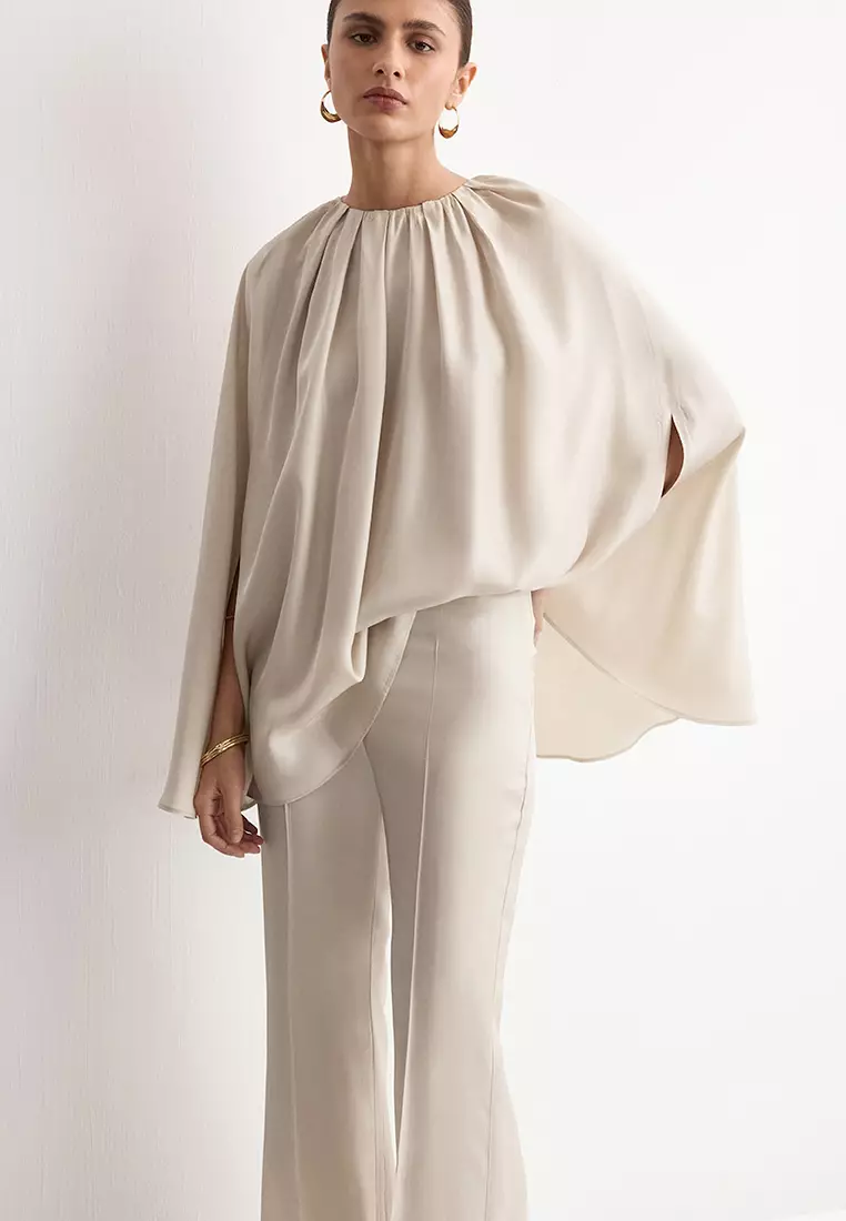 High-Waist Straight Trousers