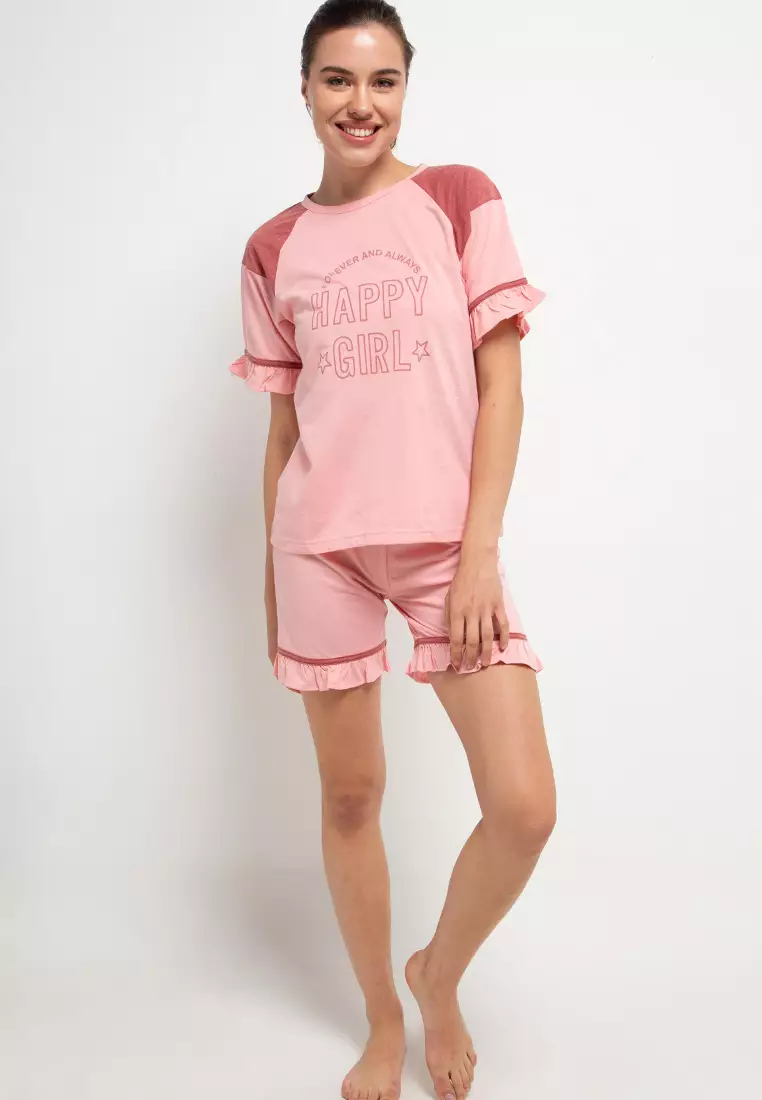 Pyjama Pijama Short Sleeve Short Pants Sleepwear