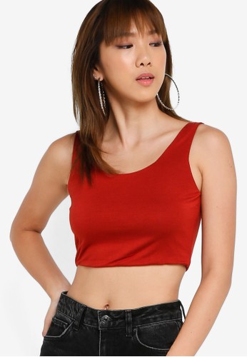 Jual Something Borrowed Cropped Tank Top Original Zalora Indonesia