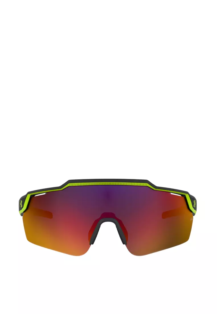 Under Armour Sunglasses UA LEVELUP-71C-B3, Mask Shape with Black Yellow color