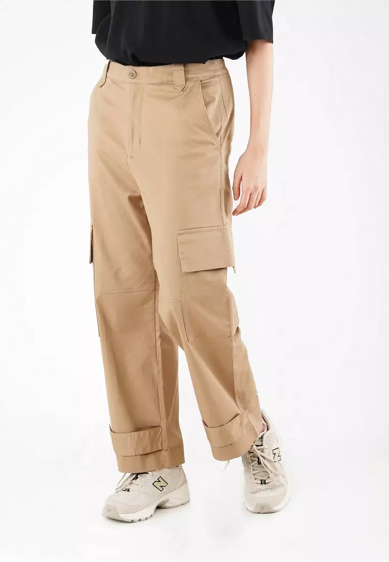 Greenlight Women's Cargo Loose Pants Cotton Stretch C020923